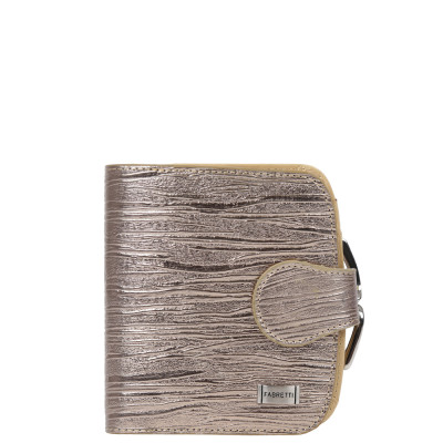 FA002-silver stripe FABRETTI Кошелек жен. нат. кожа
