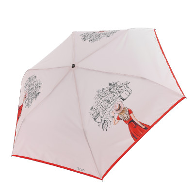 UFL70-13 Зонт жен. Fabretti, автомат, 3 сложения, эпонж, плоская ручка