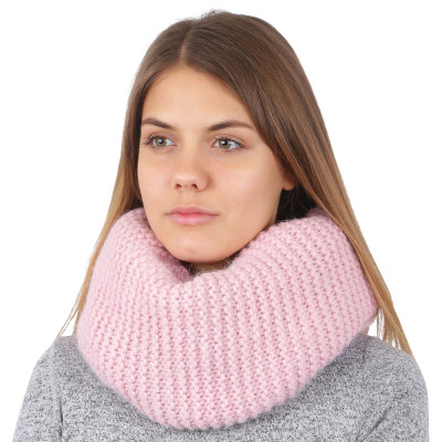 S2017-6-pink Снуд жен. 25%альпака 50%шерсть 25%полиамид б/р FABRETTI