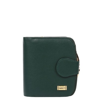FA002-d.green N FABRETTI Кошелек жен. нат. кожа