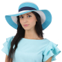 G55-5/4 BLUE/WHITE FABRETTI Шляпа жен. целлюлоза