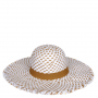 V18-1/4 beige/white FABRETTI Шляпа жен. целлюлоза