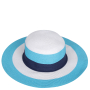 G55-5/4 BLUE/WHITE FABRETTI Шляпа жен. целлюлоза